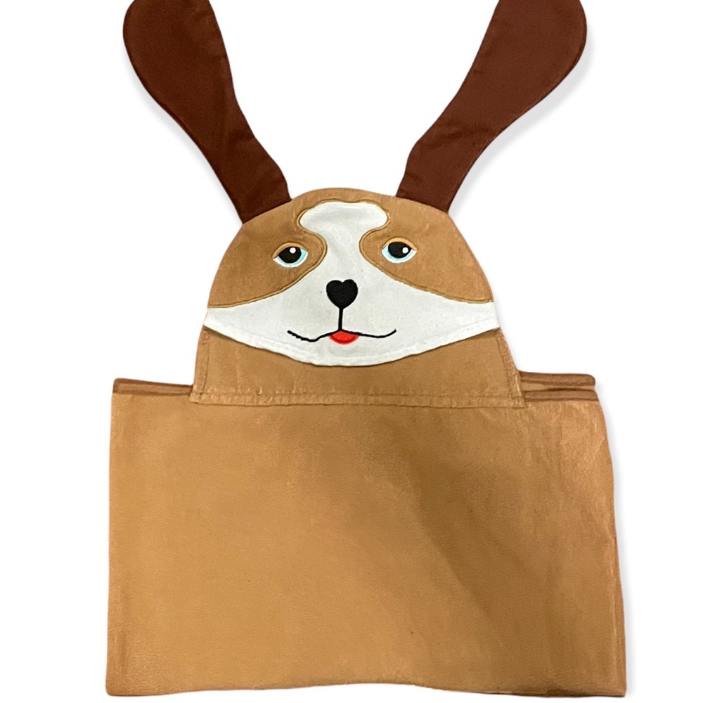 Hooded Puppy Face Woven Terry Bath Towel - Picture 3 of 4